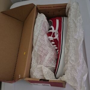 Vans Classic Red and White High-Tops